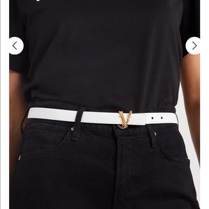 Versace white belt
